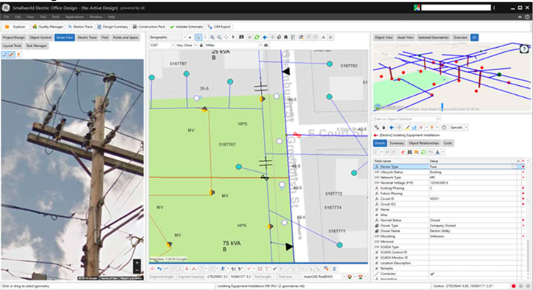 GE Smallworld network workspace